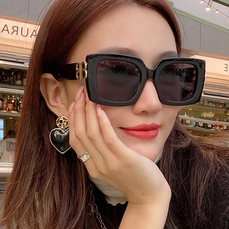 

rectangle logo sunglasses women men 2021 brand designer black Leopard tea white fashion sun glasses retro oculos de sol feminino