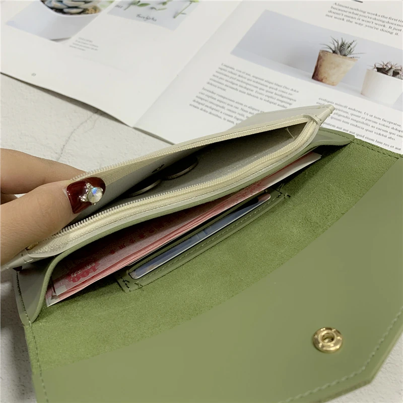 

Wallets Women New Patchwork Coin Purses Female Card Pockets Foldable Simple Lady Holders Students Trendy All-match High Quality