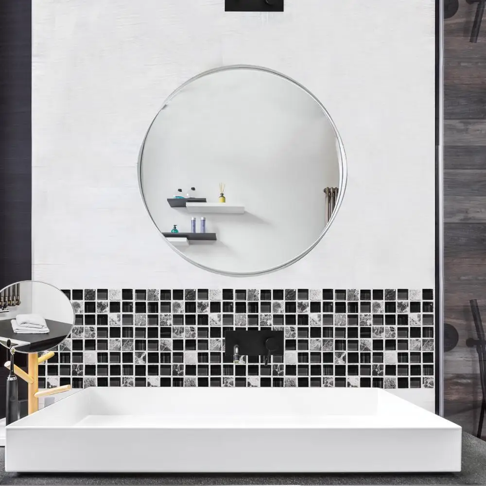 6 шт Самоклеящаяся мозаика Стикеры Кухня Ванная комната моделирование наклейки