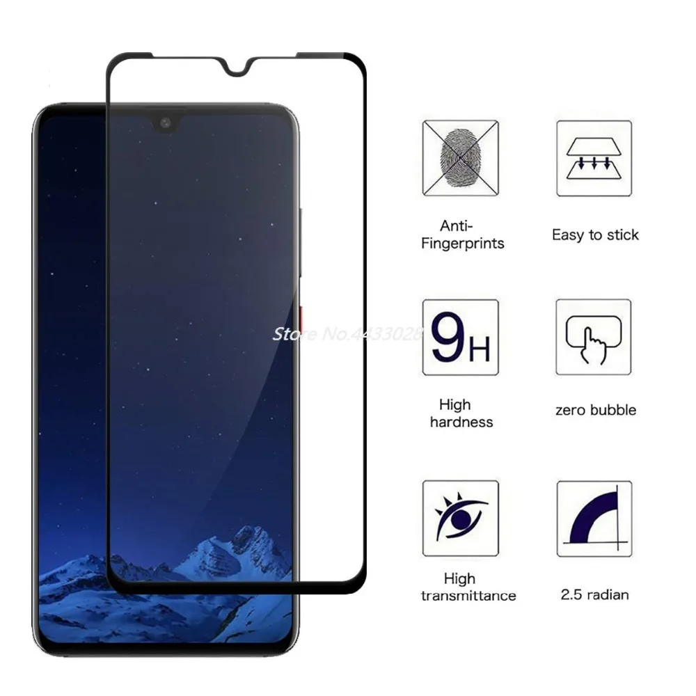 Фото 3D 9H полное клеевое покрытие черное закаленное стекло для Huawei P20 Pro P30 защита экрана