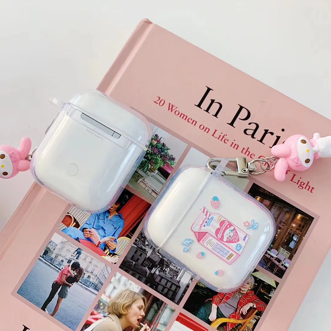 Мягкий силиконовый беспроводной чехол для наушников My Melody Cinnamonroll с Bluetooth Apple AirPods