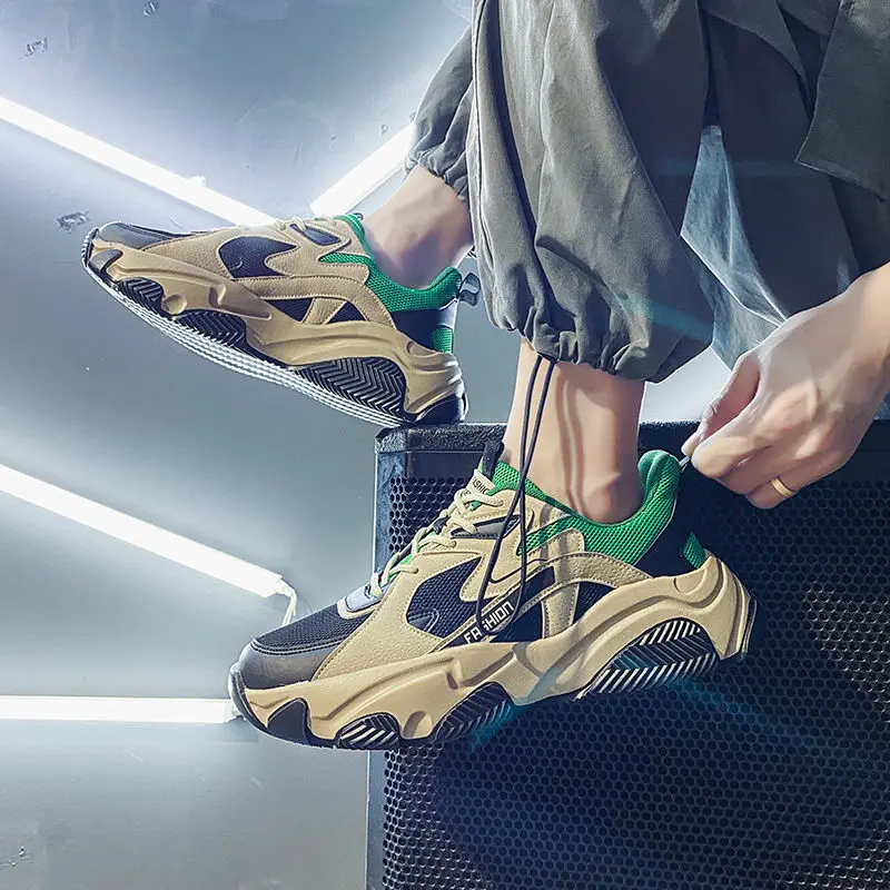 

Men's shoes, old shoes, thick-soled ins, autumn trend board shoes, boys all-match sports shoes, casual mesh shoes