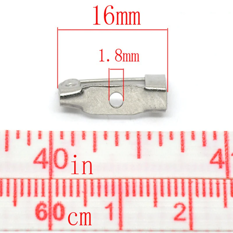 200 серебряная брошь шпильки для задней панели 16x4 мм (B14302)|jewelry indian|jewelry pendrivejewelry