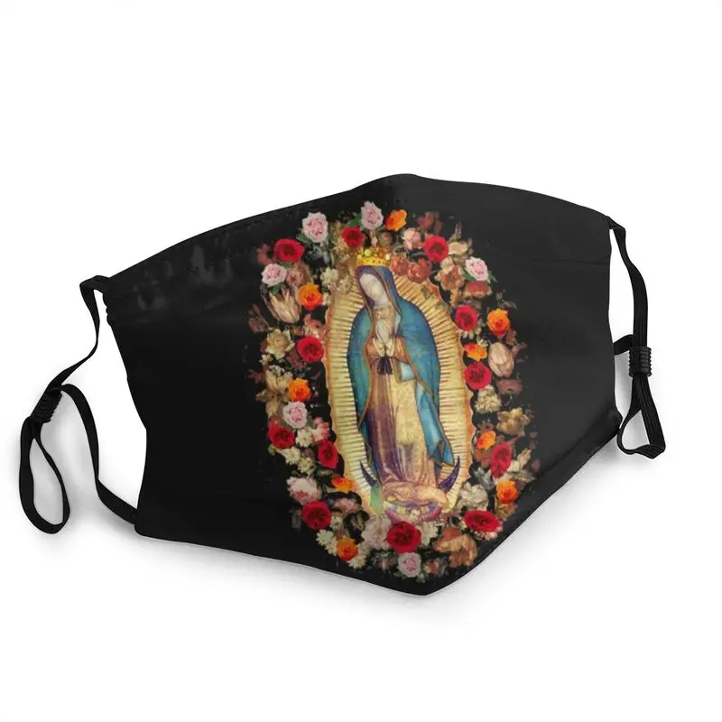 

Our Lady Of Guadalupe Mexican Virgin Mary Face Mask Unisex Mexico Catholic Saint Dustproof Protection Respirator Mouth-Muffle