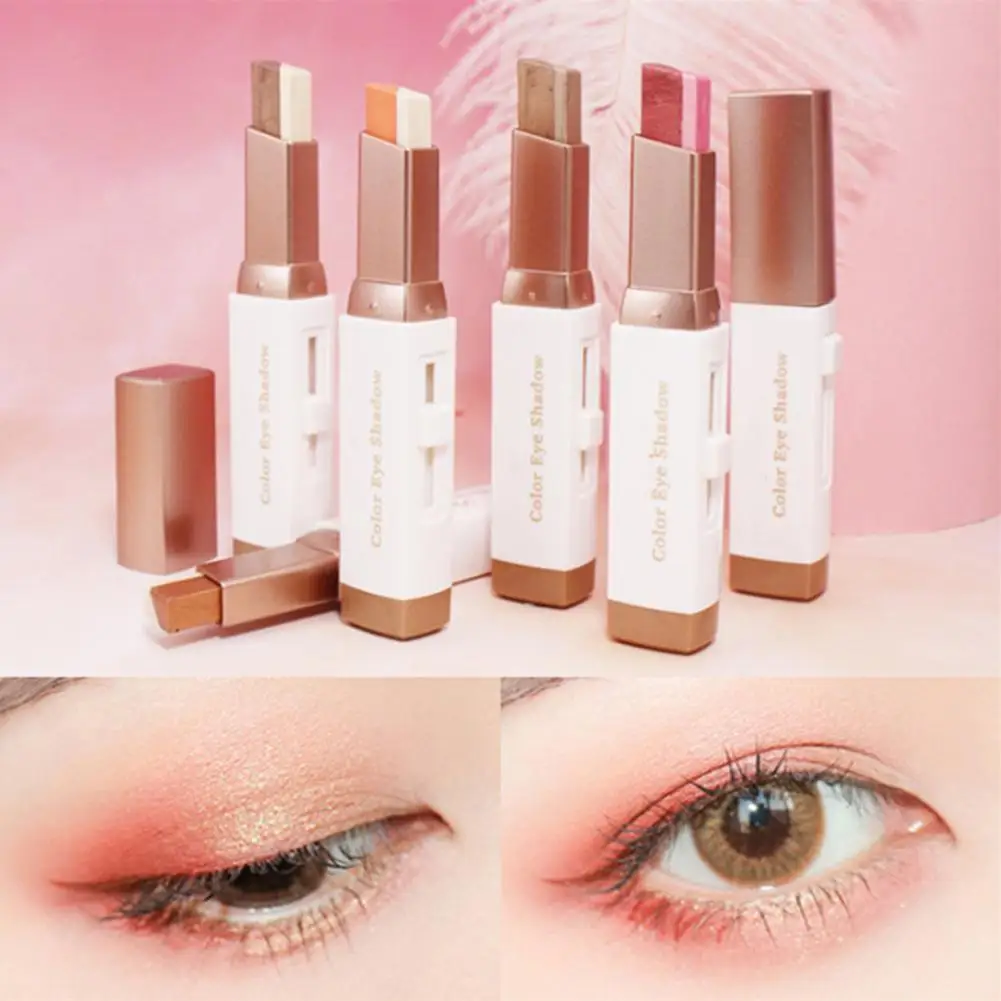 

Gradient Two-color Eye Shadow Stick Long Lasting Eyeshadow Makeup Cosmetics Use To Palette Easy Eye Waterproof T5N6