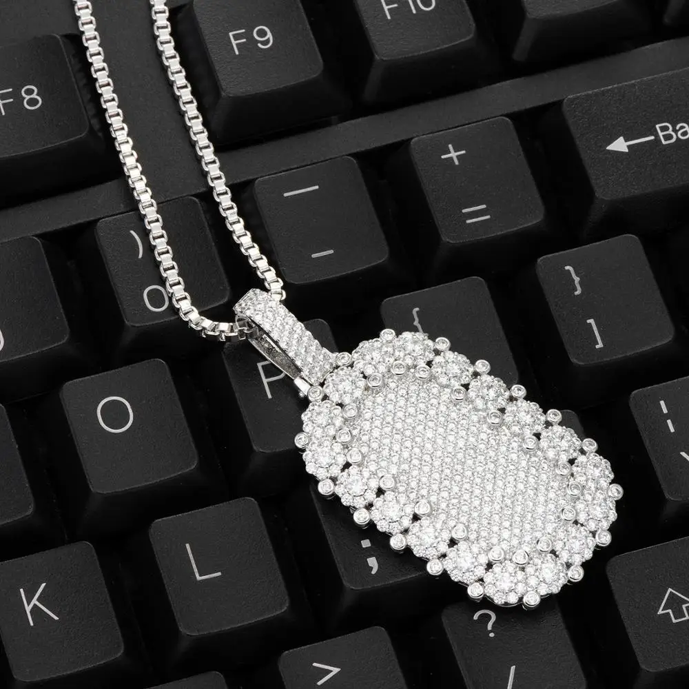 Цирконы мужские полностью проложенные CZ квадратные панковские трендовые