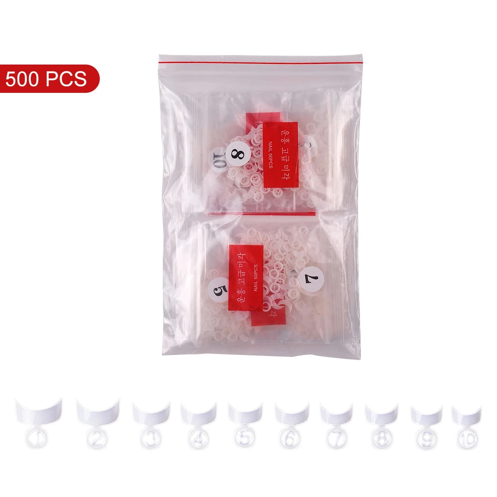 

500 шт., накладные ногти для наращивания ногтей, 10 размеров