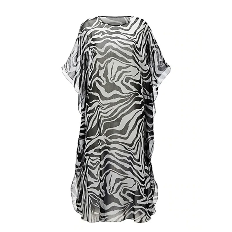 Женское прозрачное пляжное платье с рукавом летучая мышь|Пляжная одежда| |