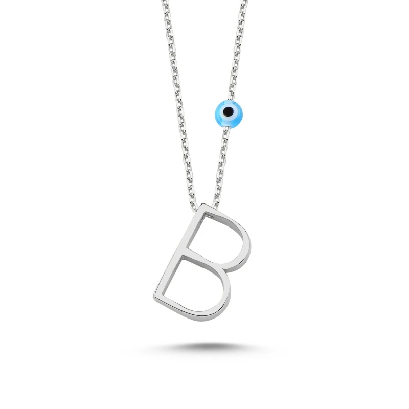 

Silverlina Silver-B-Letter Ghost Pendant