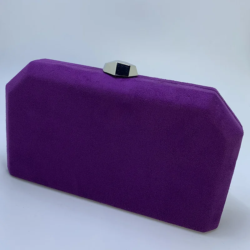 Purple Nophia замшевые вечерние клатчи и вечерние женские сумки - Цвет: Purple