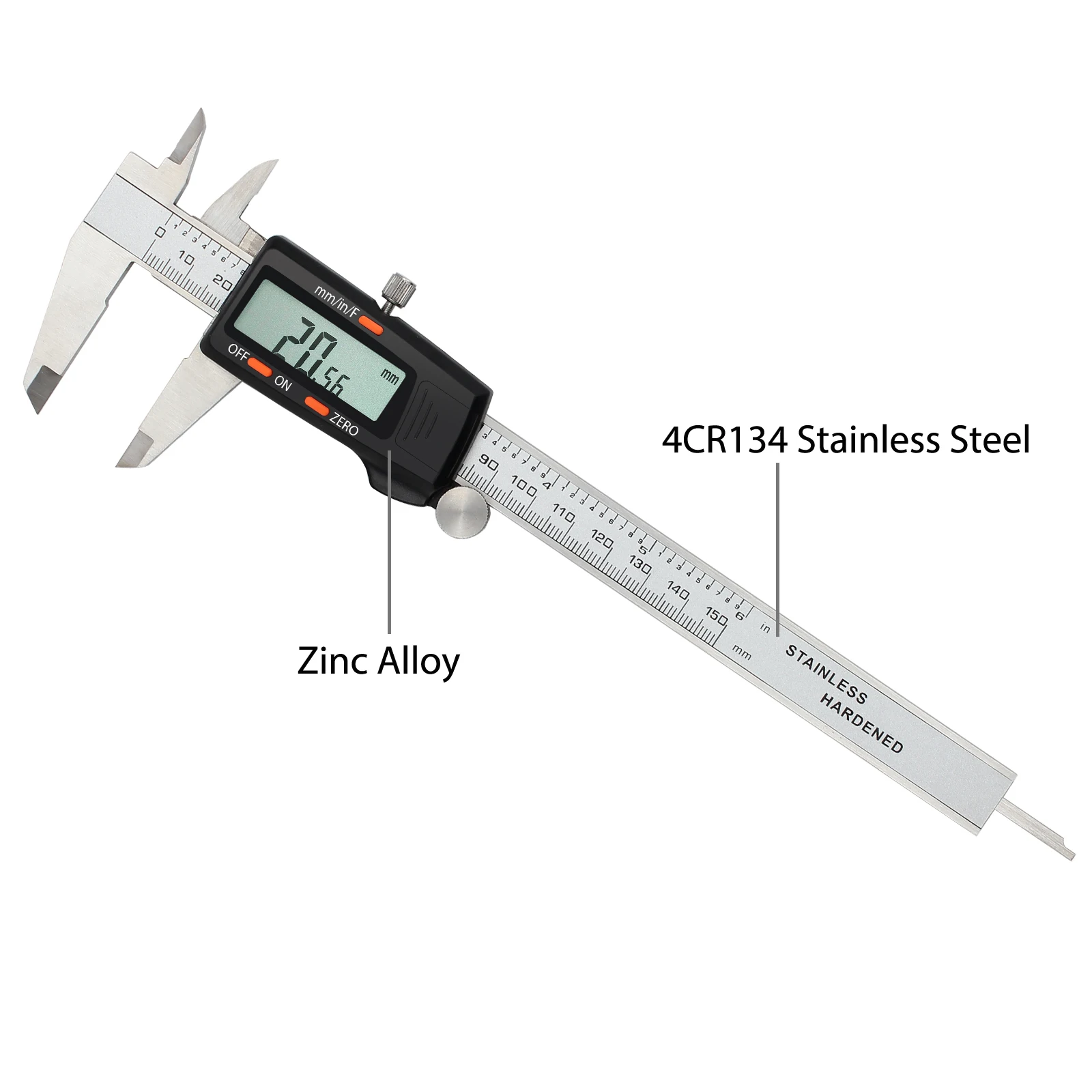 Proster 150 мм Цифровой Штангенциркуль с нониусом из нержавеющей Нержавеющая сталь