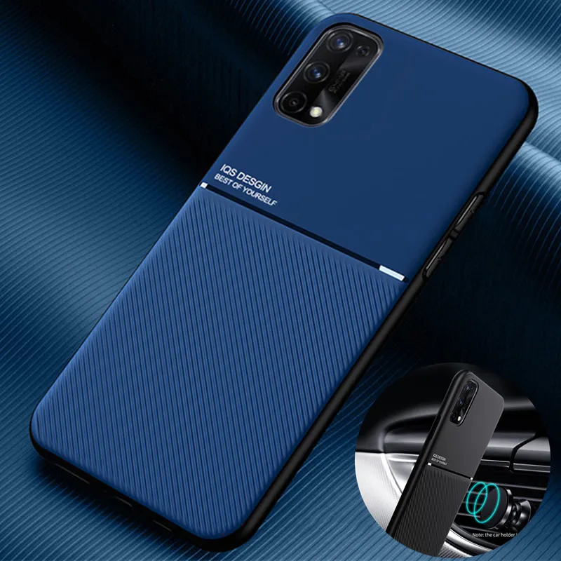 

Для OPPO Realme 7 Q2 Q3 Pro противоударный магнитный держатель кожаный чехол для Realme GT C12 C25 Narzo 20 30A 7i C17 V5 X7 C11 X50 X3