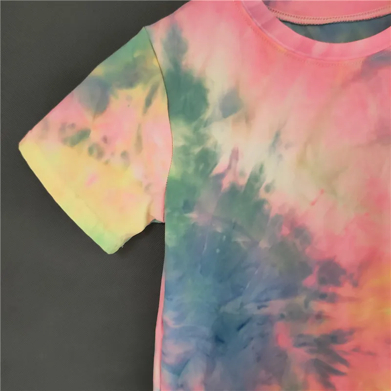 Детская футболка для девочек Милая с граффити и коротким рукавом принтом в виде