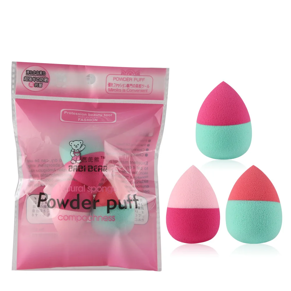 3pcs New 1/4/8pcs Mini Beauty Soft Makeup Sponge Puff Face Nose Facial Foundation Base Liquid Powder Blending Cosmetic Tool - Цвет: 3pcs New