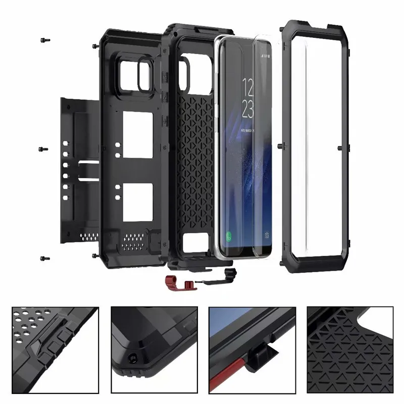 Алюминиевый ударопрочный чехол для Samsung S8 S8plus Galaxy Plus Doom Armor водонепроницаемый
