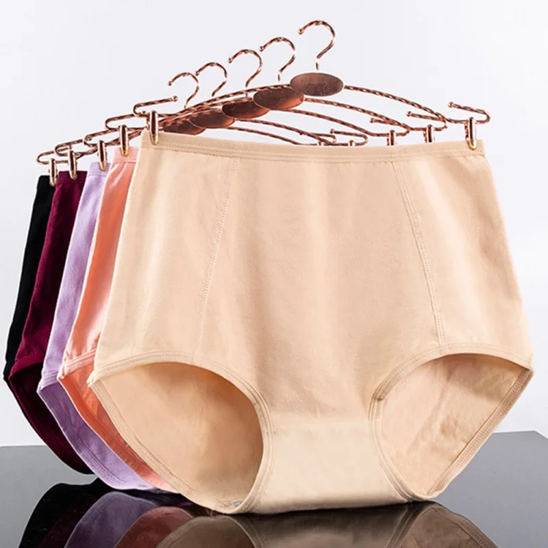 Plus size women panties cotton high waist body shaping briefs female Ultra-thin Comfortable Panties For Women | Женская одежда