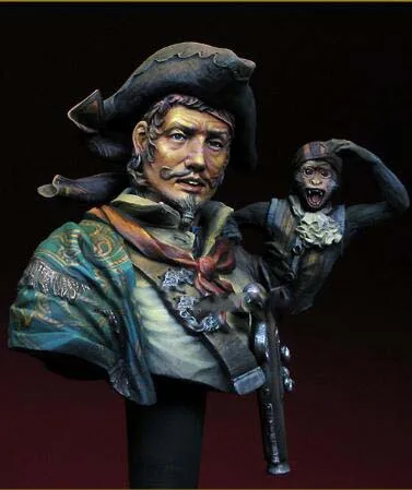 Новый несобранный бюст 1/ 10 пират перед закатом набор из смолы игрушки сделай сам