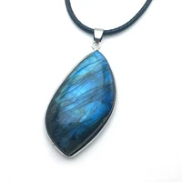 vantj real natural blue labradorite pendants moonstone sunstone necklace divination spiritual meditation fine jewelry