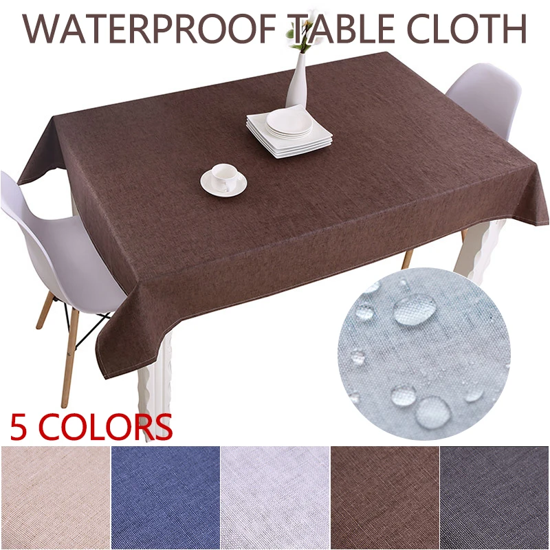 

Водонепроницаемая прямоугольная скатерть, Высококачественная однотонная скатерть, скатерть для свадебного обеденного стола, Декоративна...