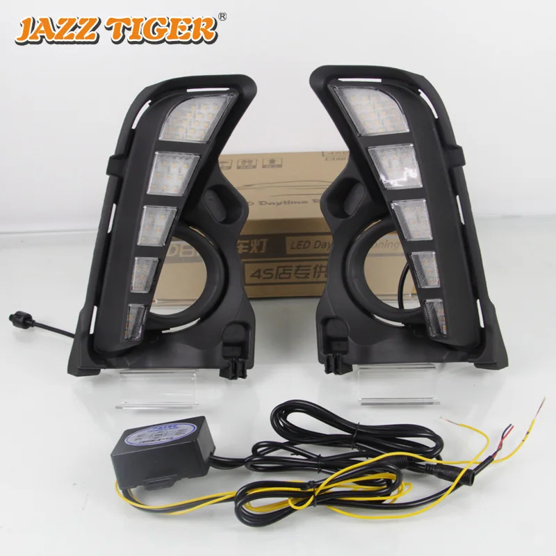 Джаз Тигр комплект из 2 предметов желтый указатель поворота Функция 12В дневные