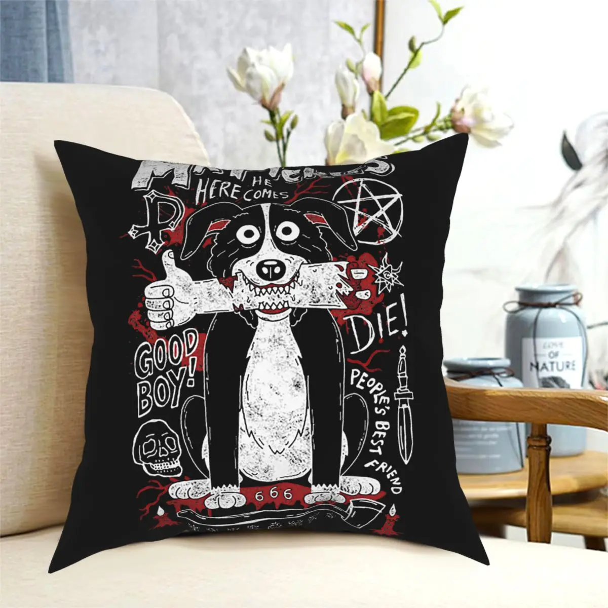 Mr Pickles Pillowcover Home Decor Tv Adult Adultswim Mature Dog Evil Satan Cushions Throw Pillow for Double-sided Printing | Дом и сад