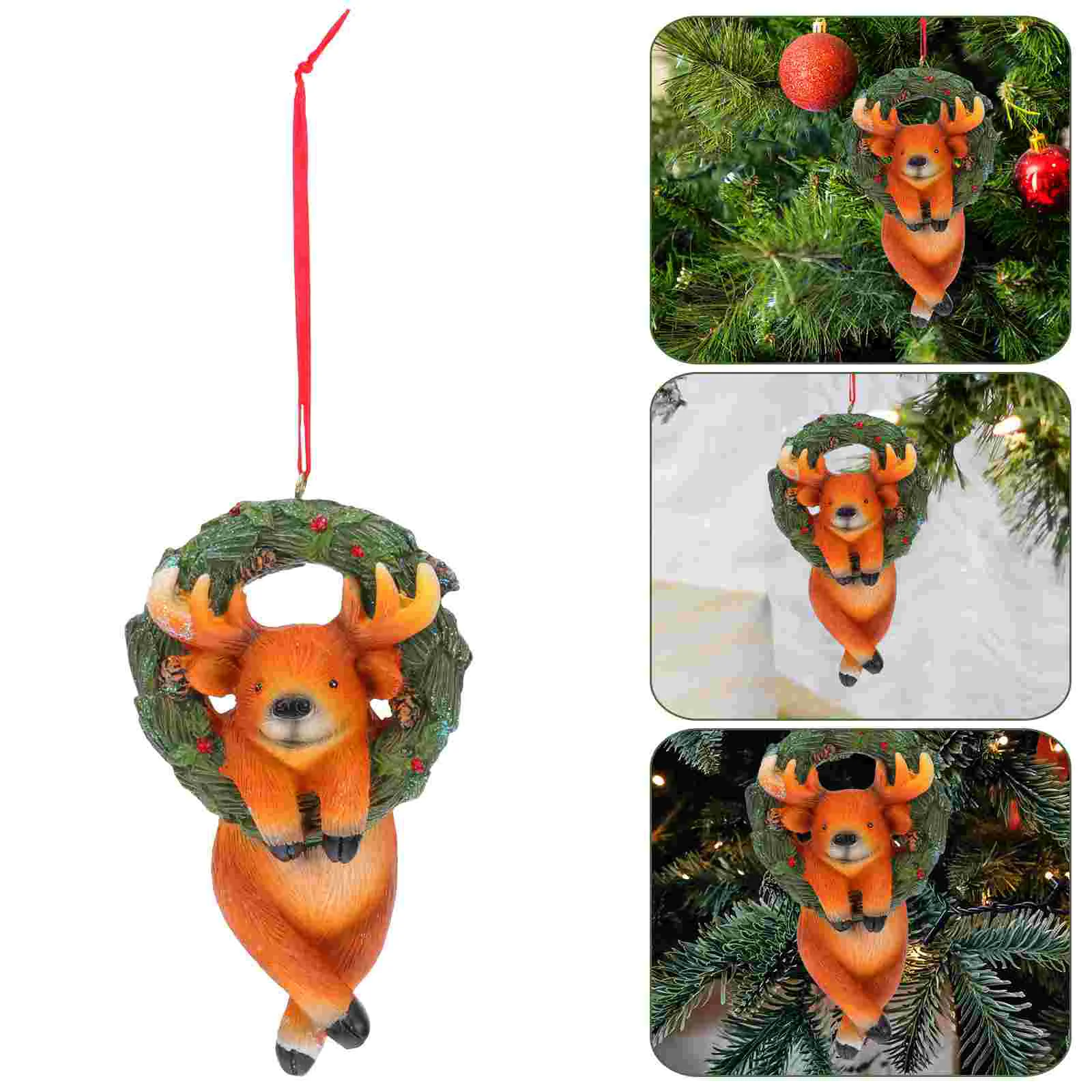

1pc Xmas Tree Animal Adorn Xmas Tree Hanging Prop Christmas Hanging Pendant
