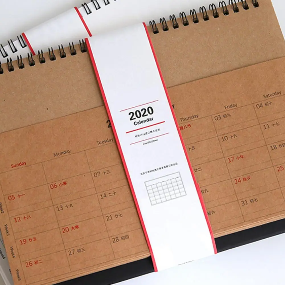 2020 Настольный календарь двухсторонний ежемесячный треугольный складной