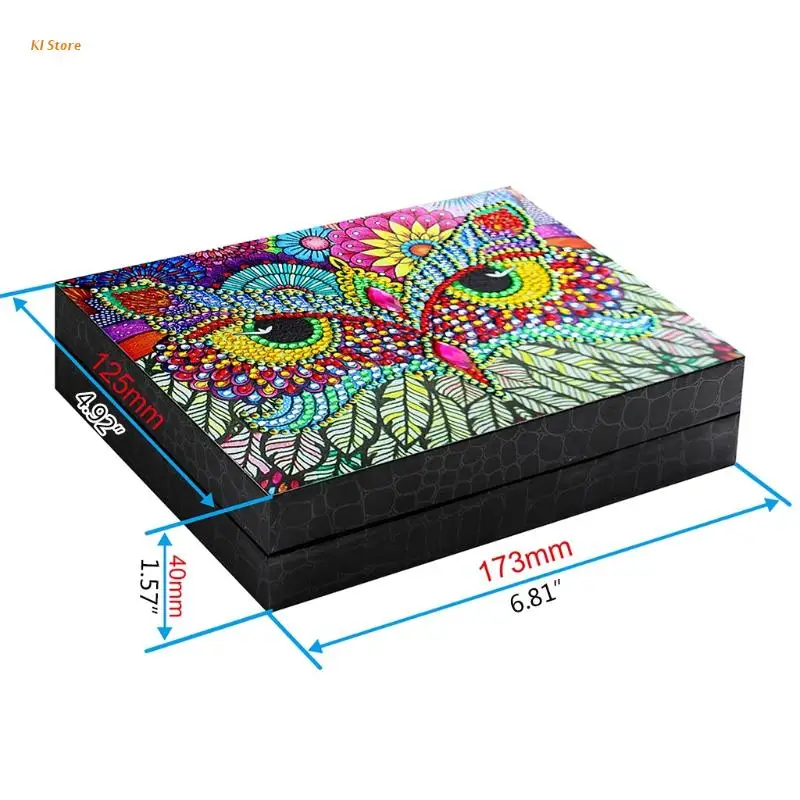 

J78F Jewellery box packaging desktop gift storage organiser ear rings travel portable necklace arm for women girls PU leathe