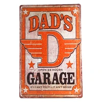 dads garage tin metal sign decor funny humorous daddy father