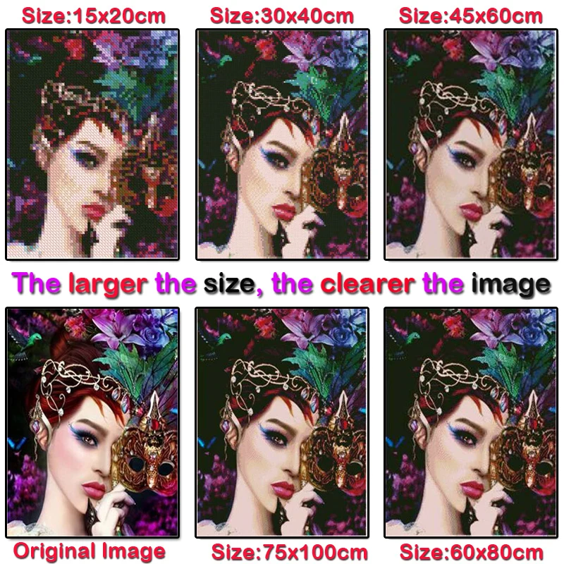 Алмазная 3D вышивка с квадратными и круглыми стразами набор для рукоделия 5D