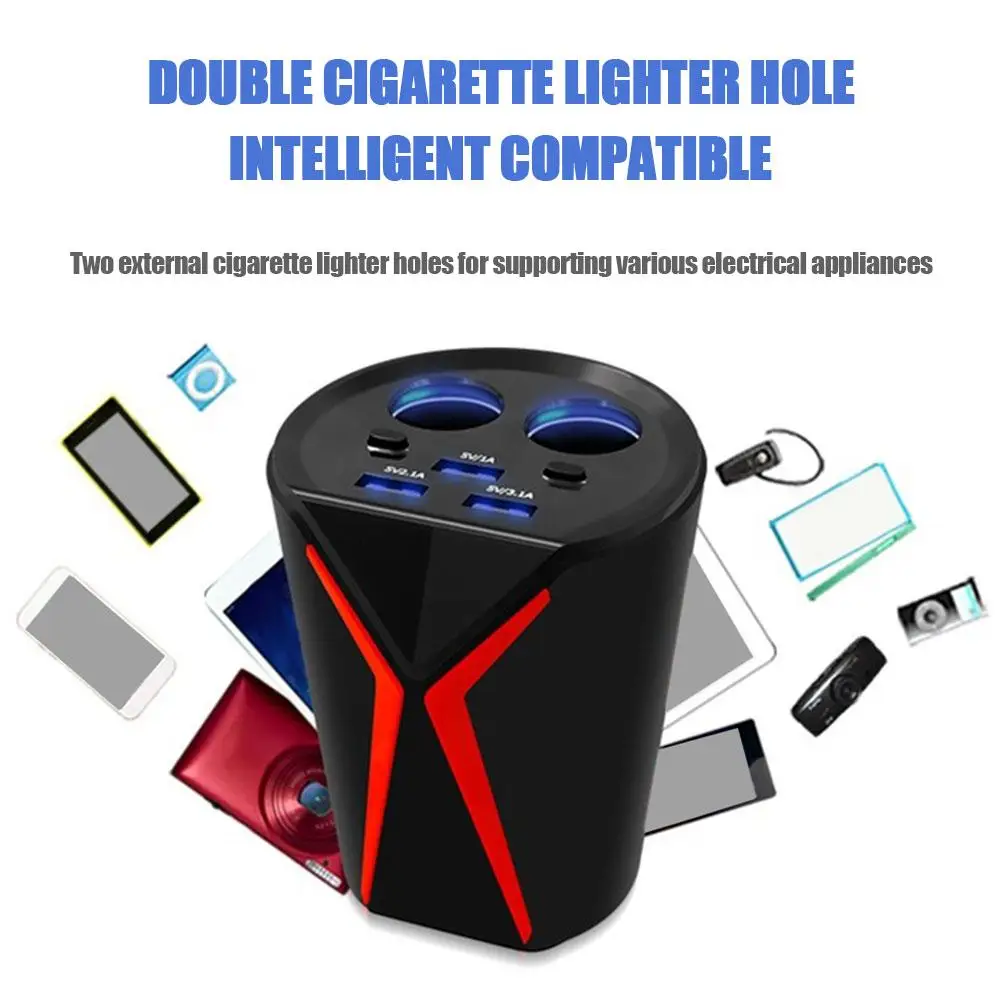 Многофункциональный адаптер питания 3 usb-интерфейса автомобильное зарядное