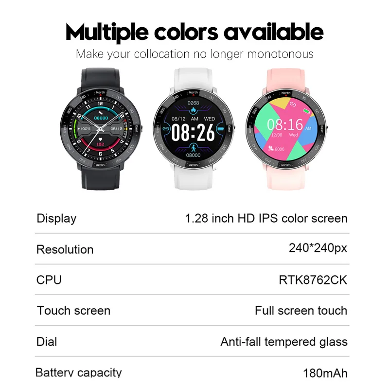 

NORTH EDGE Smart Watch NL03 Touch Screen Sport Men Women Heart Rate Blood Pressure Monitor Pedometer WaterProof For IOS Android