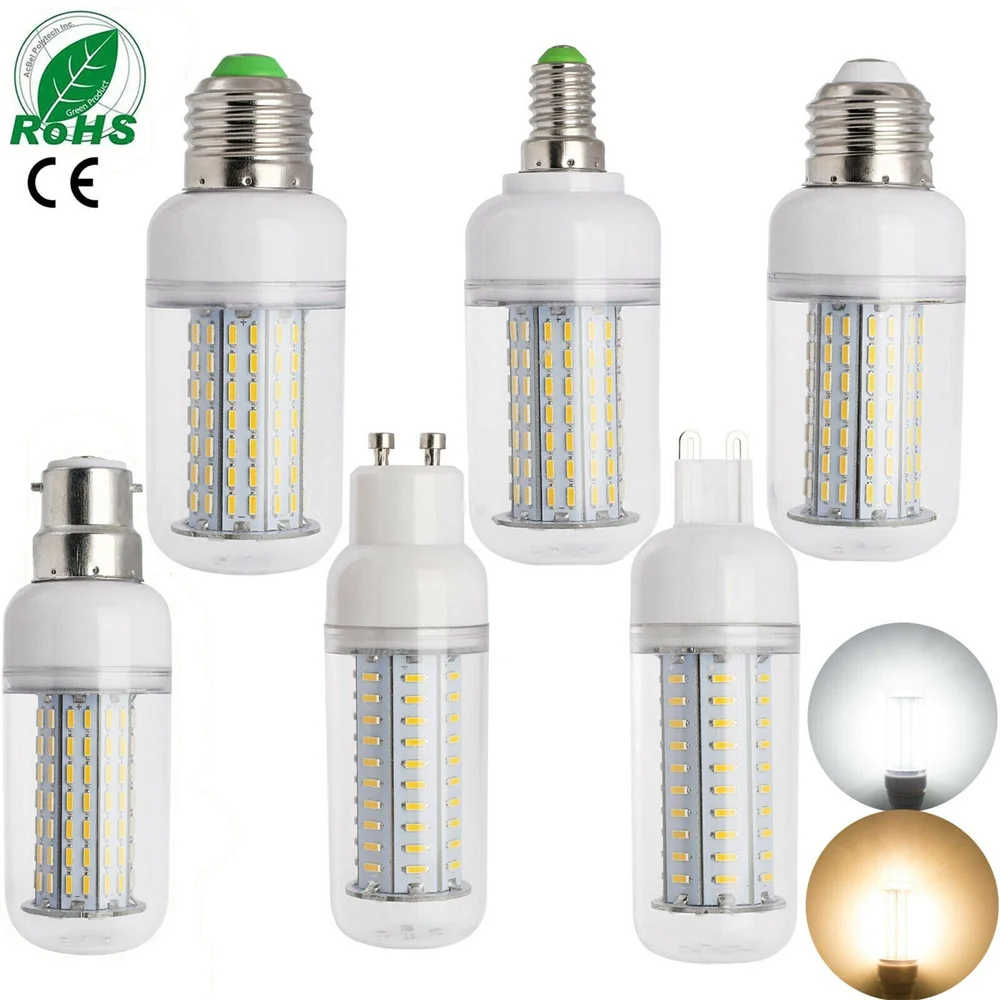 

Dimmable LED Bulb E27 E14 Corn Bulb 14W 18W 25W SMD 4014 220V 110v LED Lamp Chandelier Candle LED Light For Home Decoration Lamp