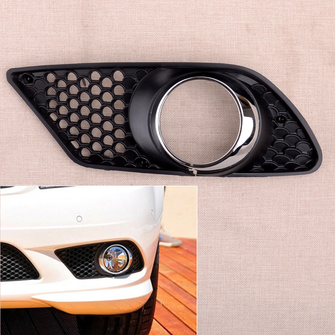 

Автомобильный передний левый бампера Туман светильник решетка крышка подходит для Mercedes Benz C W204 2008 2009 2010 предрестайлинг 2048850253