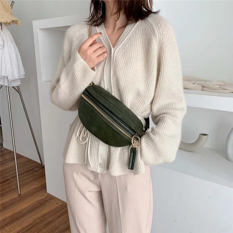 Новинка 2019 забавные женские сумки уличная поясная сумка на молнии и цепочке