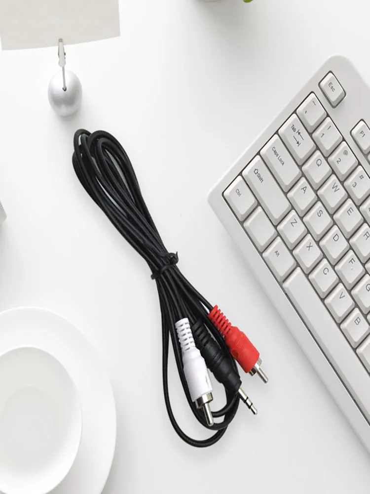 

Wired Headphones & Headphone Jack Plug 3.5mm Aux In To 2 Red White Rca Stereo Audio Y Cord Cable Computer Speaker Cable