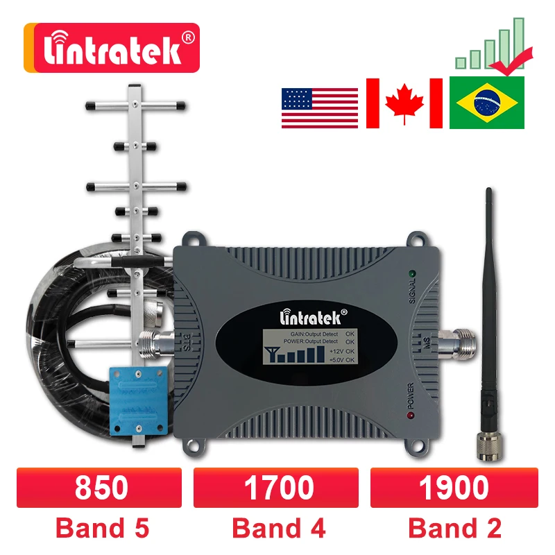 

Cellular Amplifier CDMA GSM 850 MHZ 1700 1900 2G 3G 4G AWS 1700/2100 B4 B2 1900mhz 850MHZ Band5 Mobile Signal Booster Kit AGC s7