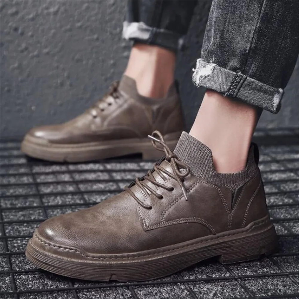 

Men's riding shoes British style tooling shoes men's casual increased small leather shoes men loafers mens style shoes sneakers