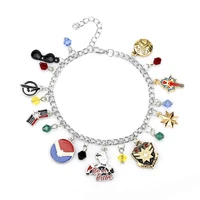 movie the avenger bracelet for women captain shield pendant jewellery alloy bracelets for girls