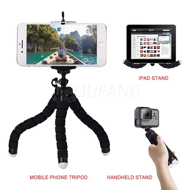 Мобильный телефон держатель Гибкий Осьминог штатив кронштейн стойка для селфи