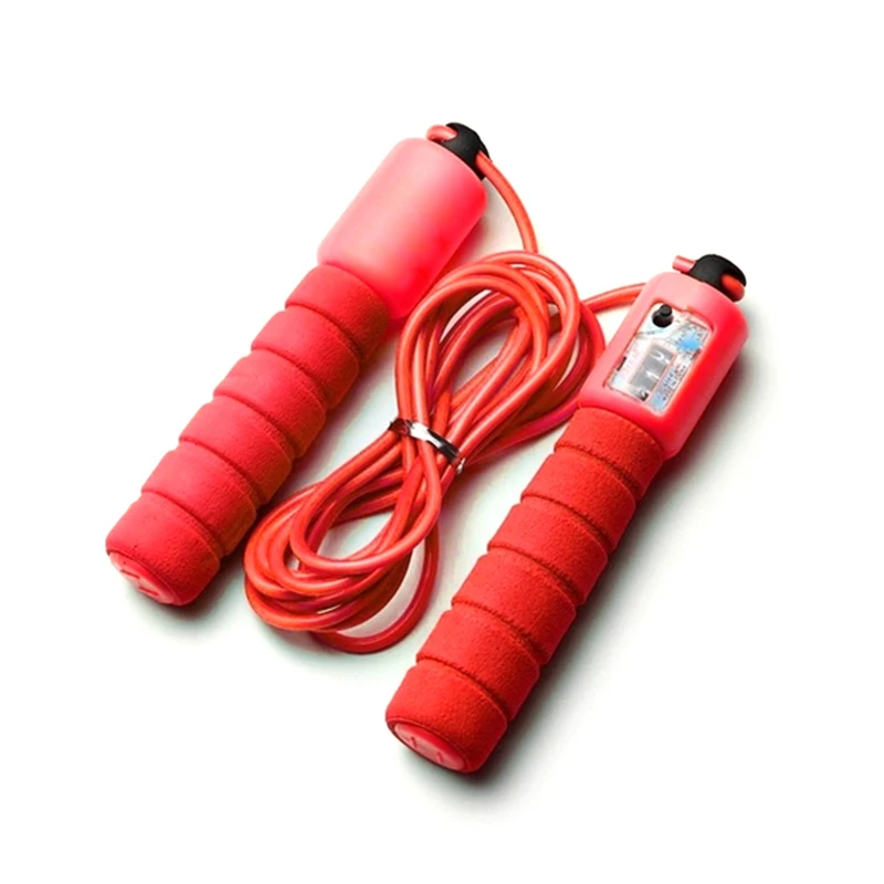 

2.9m Wire Workout Equipments Adjustable Fast Speed Counting Skipping Rope Professional Sponge Jump Rope with Electronic Counter