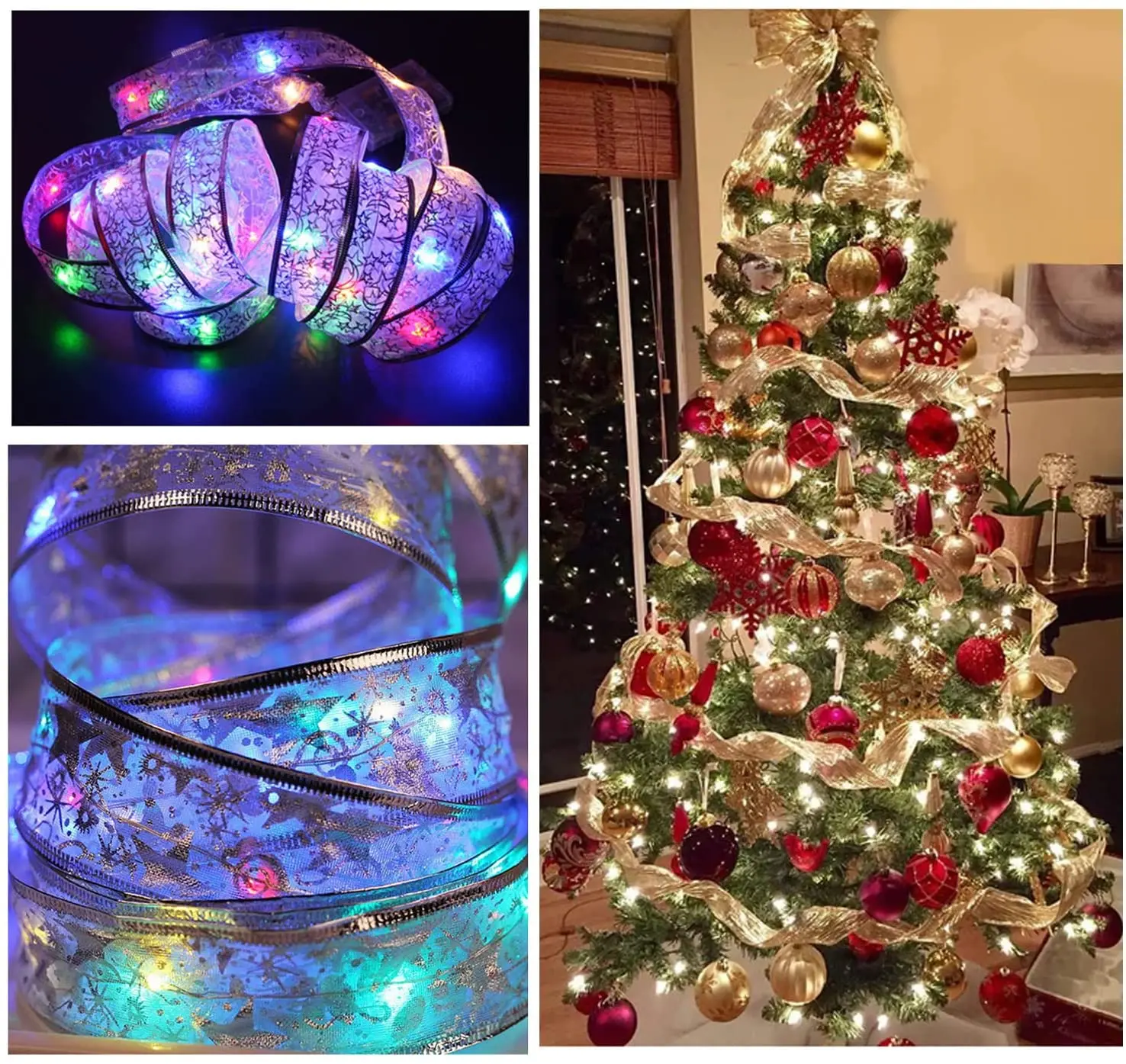 

Сказочные огни, 4 м, 40 светодиодный ных лент, Рождественская гирлянда для счастливой елки, IP44, работающая от батареек елка, рождественское и Н...