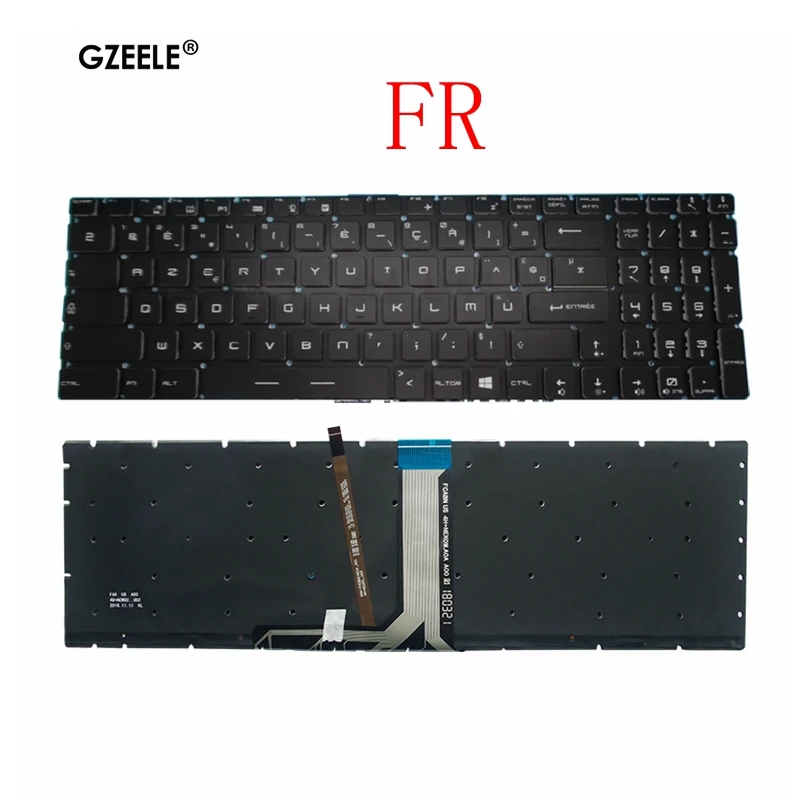 Французская клавиатура с подсветкой для MSI GT62 GT72 GE62 GE72 GS60 GS70 GL62 GL72 GP62 GT72S CX62 GL63 GL73