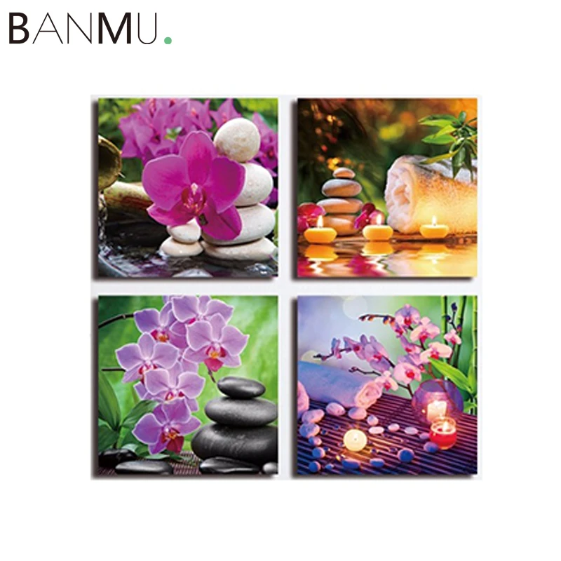 Религиозный фиолетовый художественный постер BANMU настенная живопись на холсте Zen