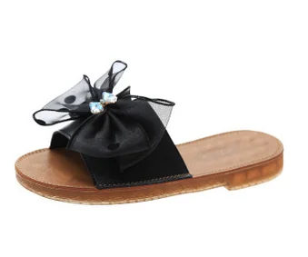 Сандалии женские домашние на плоской подошве шлепанцы для ванной повседневная