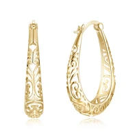 elegant ethnic hollow pattern big drop earrings for women branch vine design charming huggies trendy female earring accessories