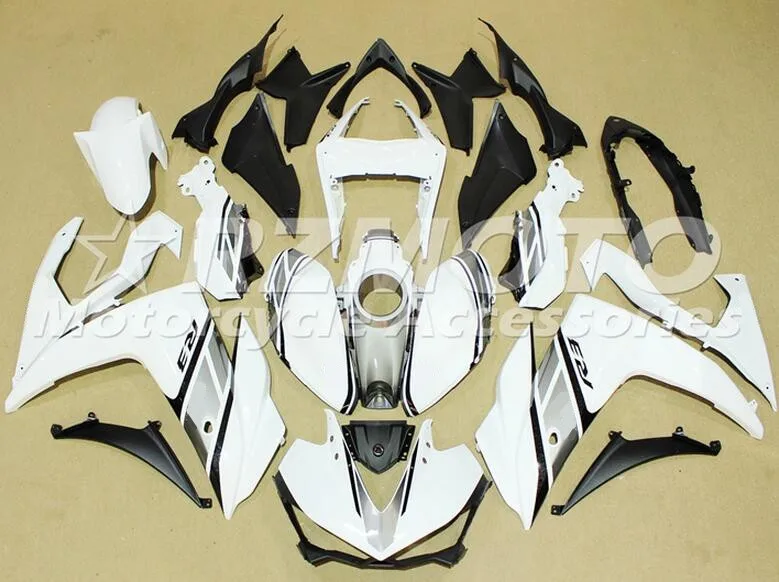 

New 2014 2015 2016 YZF R3 R25 ABS Injection Fairing Kit For Yamaha YZFR3 YZFR25 Complete Fairings Kits Cowling White