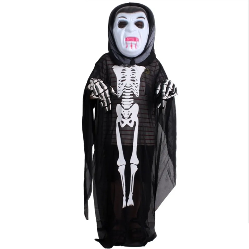 Костюм на Хэллоуин череп скелет демон призрак косплей костюмы для взрослых детей