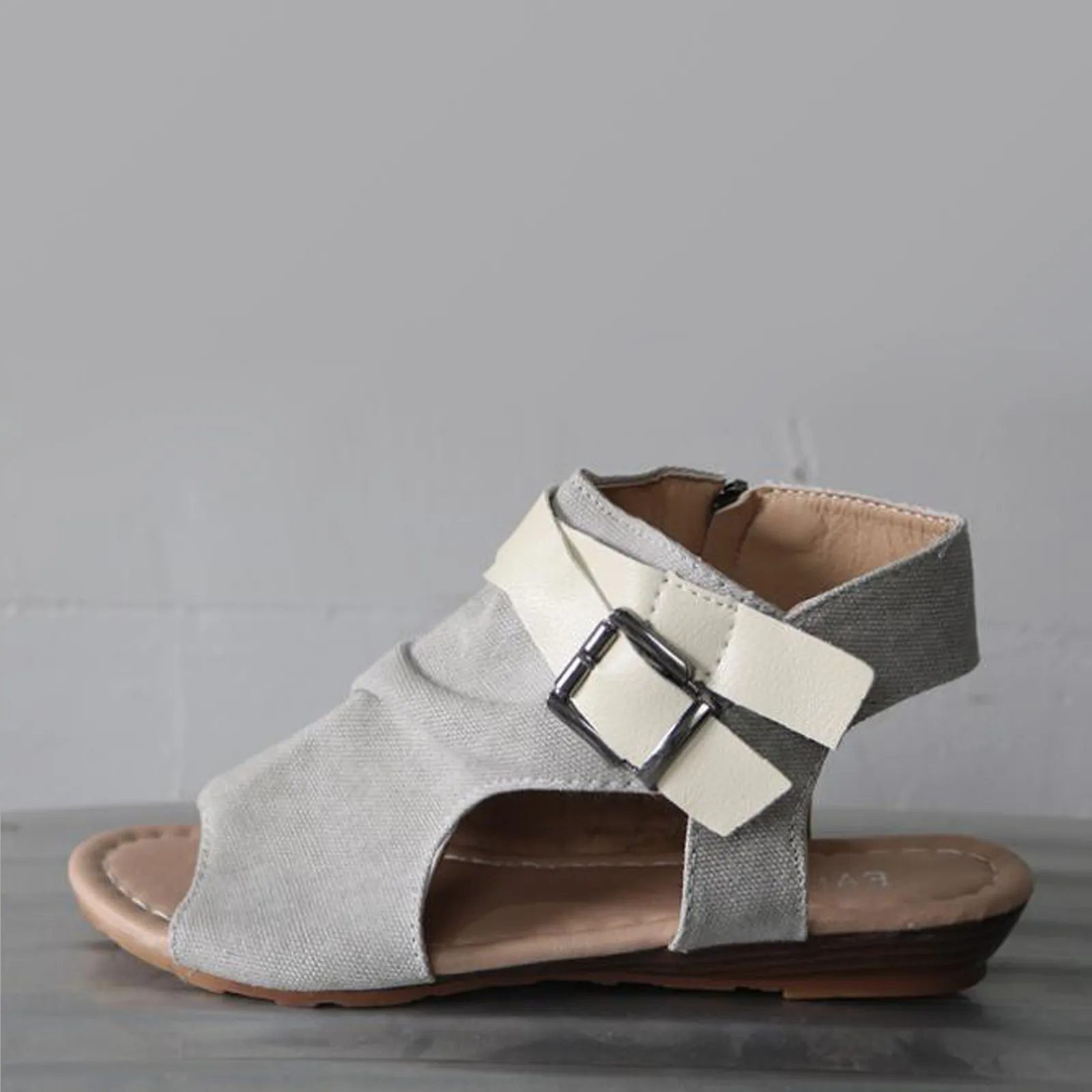 

2021 Women's Sandal New Solid Color Roman Shoes Women's Daily Casual Sandals Women's Summer Shoes