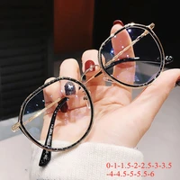 1 0 6 0 women men fashion round finished myopia glasses oversized eyeglasses frames college transparent lens